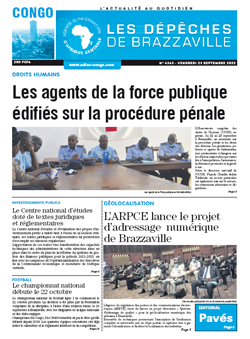 Les Dépêches de Brazzaville : Édition brazzaville du 23 septembre 2022
