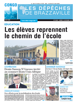 Les Dépêches de Brazzaville : Édition brazzaville du 03 octobre 2022