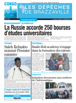 Les Dépêches de Brazzaville : Édition brazzaville du 13 octobre 2022