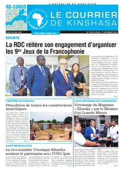 Les Dépêches de Brazzaville : Édition le courrier de kinshasa du 17 octobre 2022