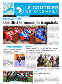 Les Dépêches de Brazzaville : Édition le courrier de kinshasa du 18 octobre 2022
