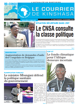 Les Dépêches de Brazzaville : Édition le courrier de kinshasa du 18 novembre 2022