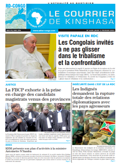 Les Dépêches de Brazzaville : Édition le courrier de kinshasa du 02 février 2023