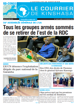 Les Dépêches de Brazzaville : Édition le courrier de kinshasa du 20 février 2023