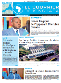Les Dépêches de Brazzaville : Édition le courrier de kinshasa du 14 juillet 2023
