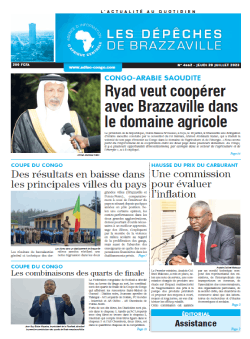 Les Dépêches de Brazzaville : Édition brazzaville du 20 juillet 2023