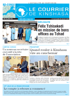 Les Dépêches de Brazzaville : Édition le courrier de kinshasa du 20 juillet 2023