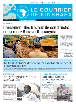 Les Dépêches de Brazzaville : Édition le courrier de kinshasa du 25 juillet 2023