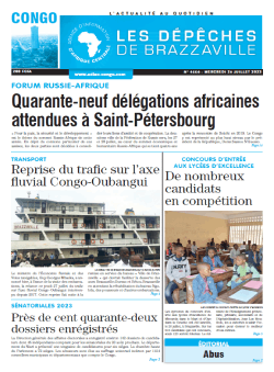 Les Dépêches de Brazzaville : Édition brazzaville du 26 juillet 2023