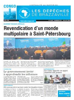 Les Dépêches de Brazzaville : Édition brazzaville du 28 juillet 2023