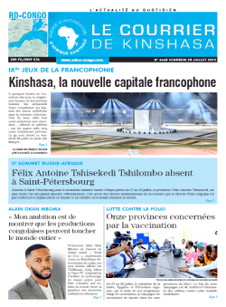 Les Dépêches de Brazzaville : Édition le courrier de kinshasa du 28 juillet 2023
