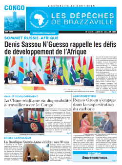 Les Dépêches de Brazzaville : Édition brazzaville du 31 juillet 2023