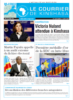 Les Dépêches de Brazzaville : Édition le courrier de kinshasa du 01 août 2023