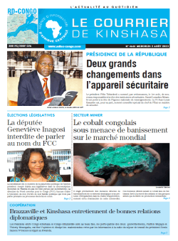 Les Dépêches de Brazzaville : Édition le courrier de kinshasa du 02 août 2023