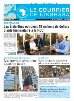 Les Dépêches de Brazzaville : Édition le courrier de kinshasa du 04 août 2023