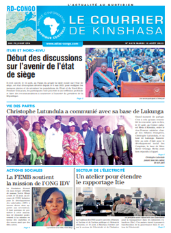 Les Dépêches de Brazzaville : Édition le courrier de kinshasa du 15 août 2023