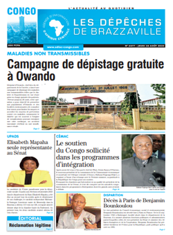 Les Dépêches de Brazzaville : Édition brazzaville du 24 août 2023