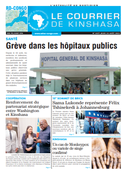 Les Dépêches de Brazzaville : Édition le courrier de kinshasa du 24 août 2023