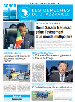 Les Dépêches de Brazzaville : Édition brazzaville du 28 août 2023