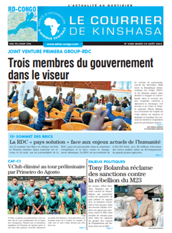 Les Dépêches de Brazzaville : Édition le courrier de kinshasa du 29 août 2023