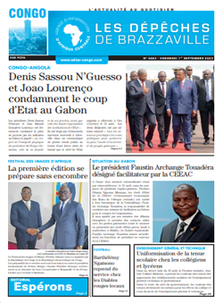 Les Dépêches de Brazzaville : Édition brazzaville du 01 septembre 2023