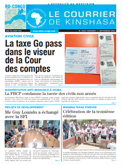 Les Dépêches de Brazzaville : Édition le courrier de kinshasa du 01 septembre 2023