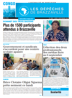 Les Dépêches de Brazzaville : Édition brazzaville du 04 septembre 2023