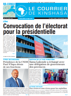 Les Dépêches de Brazzaville : Édition le courrier de kinshasa du 04 septembre 2023