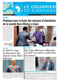 Les Dépêches de Brazzaville : Édition le courrier de kinshasa du 07 septembre 2023