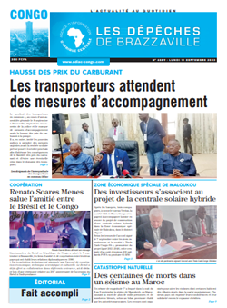 Les Dépêches de Brazzaville : Édition brazzaville du 11 septembre 2023