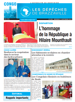 Les Dépêches de Brazzaville : Édition brazzaville du 13 septembre 2023