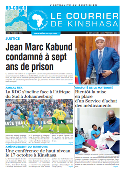 Les Dépêches de Brazzaville : Édition le courrier de kinshasa du 14 septembre 2023