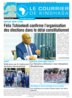 Les Dépêches de Brazzaville : Édition le courrier de kinshasa du 21 septembre 2023