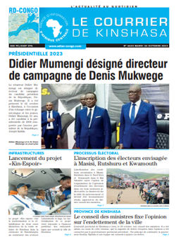 Les Dépêches de Brazzaville : Édition le courrier de kinshasa du 24 octobre 2023