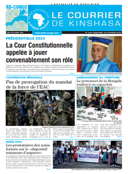 Les Dépêches de Brazzaville : Édition le courrier de kinshasa du 25 octobre 2023