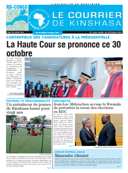 Les Dépêches de Brazzaville : Édition le courrier de kinshasa du 30 octobre 2023