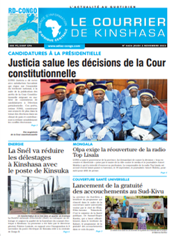 Les Dépêches de Brazzaville : Édition le courrier de kinshasa du 02 novembre 2023