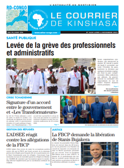 Les Dépêches de Brazzaville : Édition le courrier de kinshasa du 06 novembre 2023