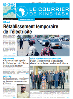 Les Dépêches de Brazzaville : Édition le courrier de kinshasa du 09 novembre 2023