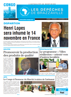 Les Dépêches de Brazzaville : Édition brazzaville du 10 novembre 2023