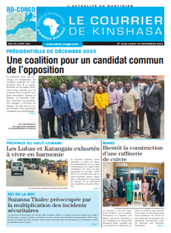 Les Dépêches de Brazzaville : Édition le courrier de kinshasa du 20 novembre 2023