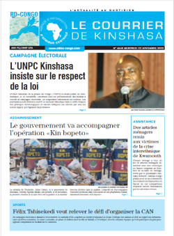 Les Dépêches de Brazzaville : Édition le courrier de kinshasa du 22 novembre 2023