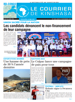 Les Dépêches de Brazzaville : Édition le courrier de kinshasa du 30 novembre 2023