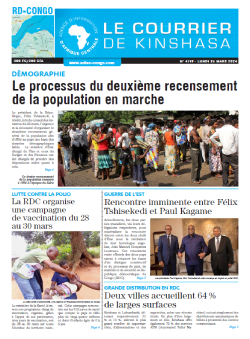 Les Dépêches de Brazzaville : Édition le courrier de kinshasa du 25 mars 2024