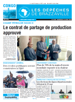Les Dépêches de Brazzaville : Édition brazzaville du 24 avril 2024