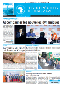 Les Dépêches de Brazzaville : Édition brazzaville du 25 avril 2024
