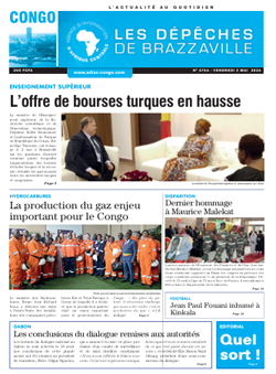 Les Dépêches de Brazzaville : Édition brazzaville du 03 mai 2024
