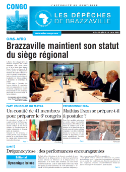 Les Dépêches de Brazzaville : Édition brazzaville du 19 juin 2025