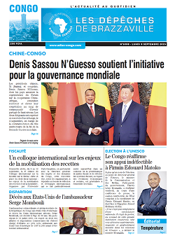 Les Dépêches de Brazzaville : Édition brazzaville du 08 septembre 2025