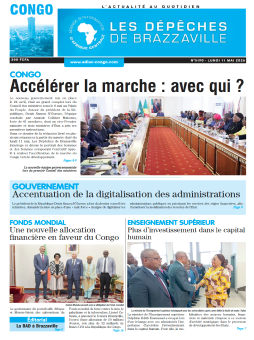 Les Dépêches de Brazzaville : Édition brazzaville du 01 mai 2026
